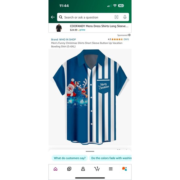 Merry Christmas funny party Button down men’s women’s medium NWOT - Picture 1 of 8